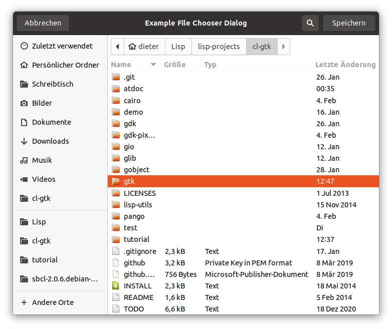 File Chooser Dialog