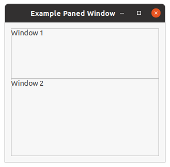 Paned Window Widgets