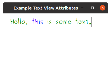 Changing Text Attributes of a Text View