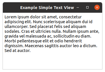 Simple Text View