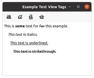Applying tags to text