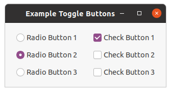 Toggle Buttons